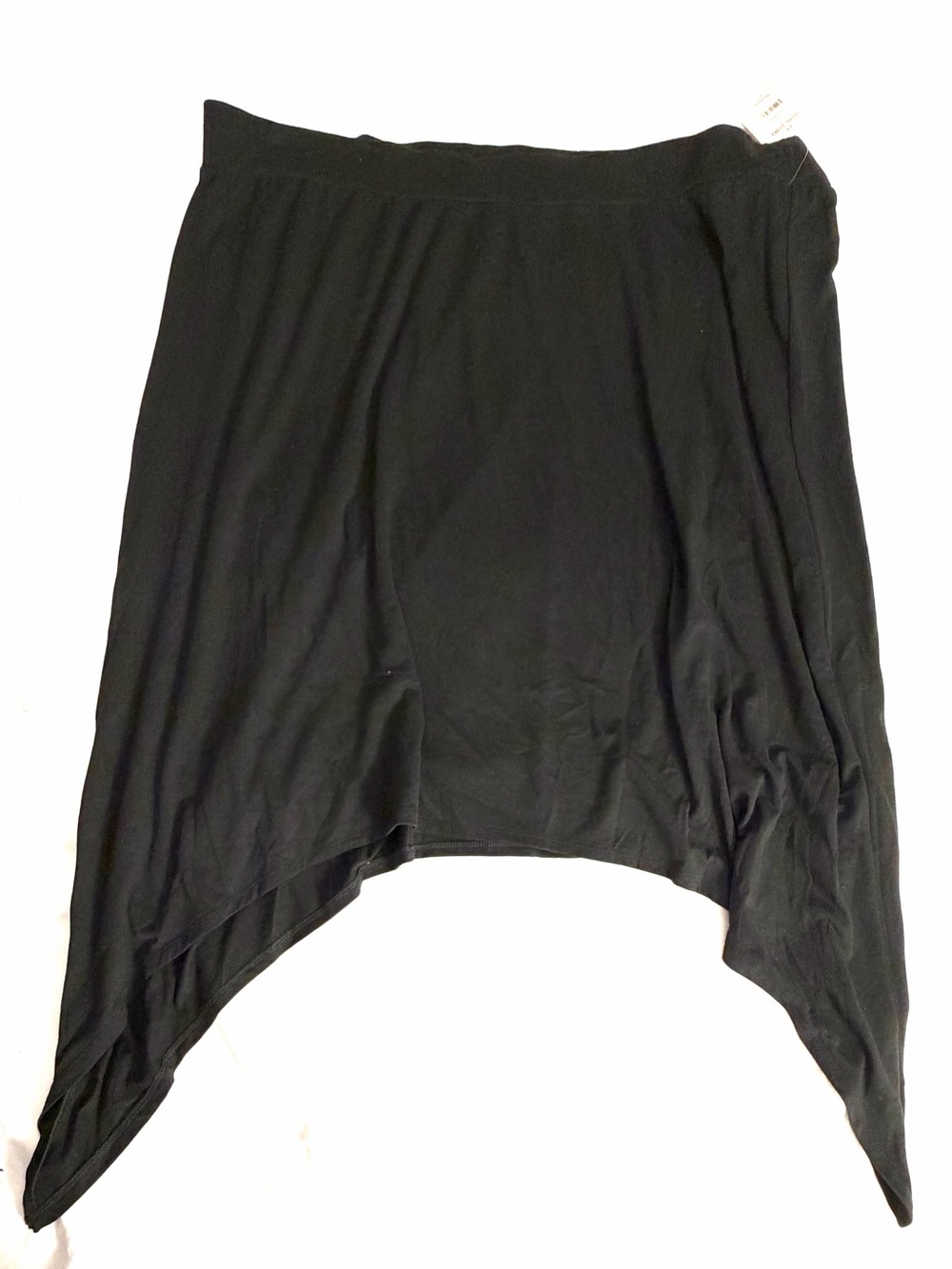 Women's Black Asymmetric Hem Skirt 4 XL